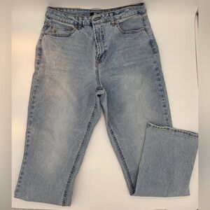 Frye Jeans High Rise Straight Leg Mom Jeans Light Wash Denim Vintage Style 12/31